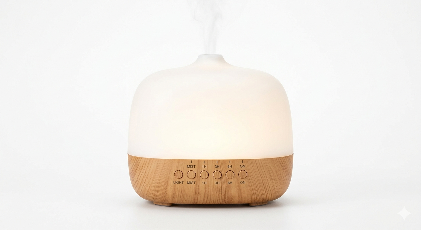 Lunex™ 500ML Essential Oil Diffuser for Sleep Ultrasonic Aromatherapy Humidifier with Auto Shut-Off