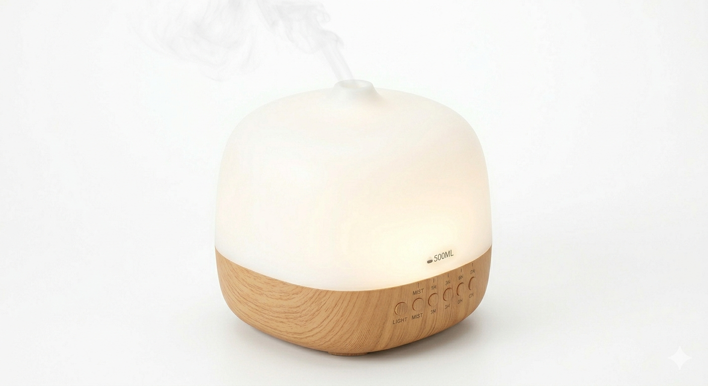 Lunex™ 500ML Essential Oil Diffuser for Sleep Ultrasonic Aromatherapy Humidifier with Auto Shut-Off