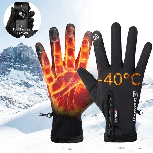 Waterproof Winter Motorcycle Gloves With Touchscreen