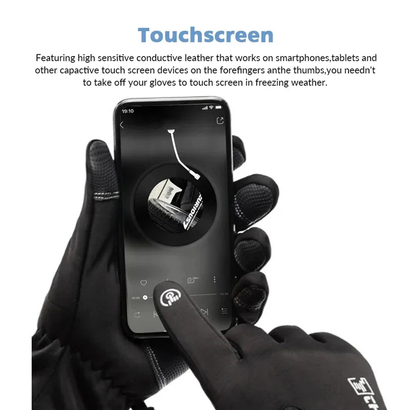Waterproof Winter Motorcycle Gloves With Touchscreen