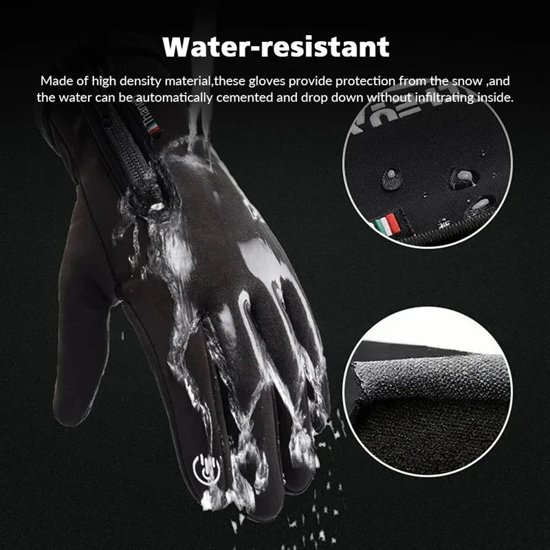 Waterproof Winter Motorcycle Gloves With Touchscreen