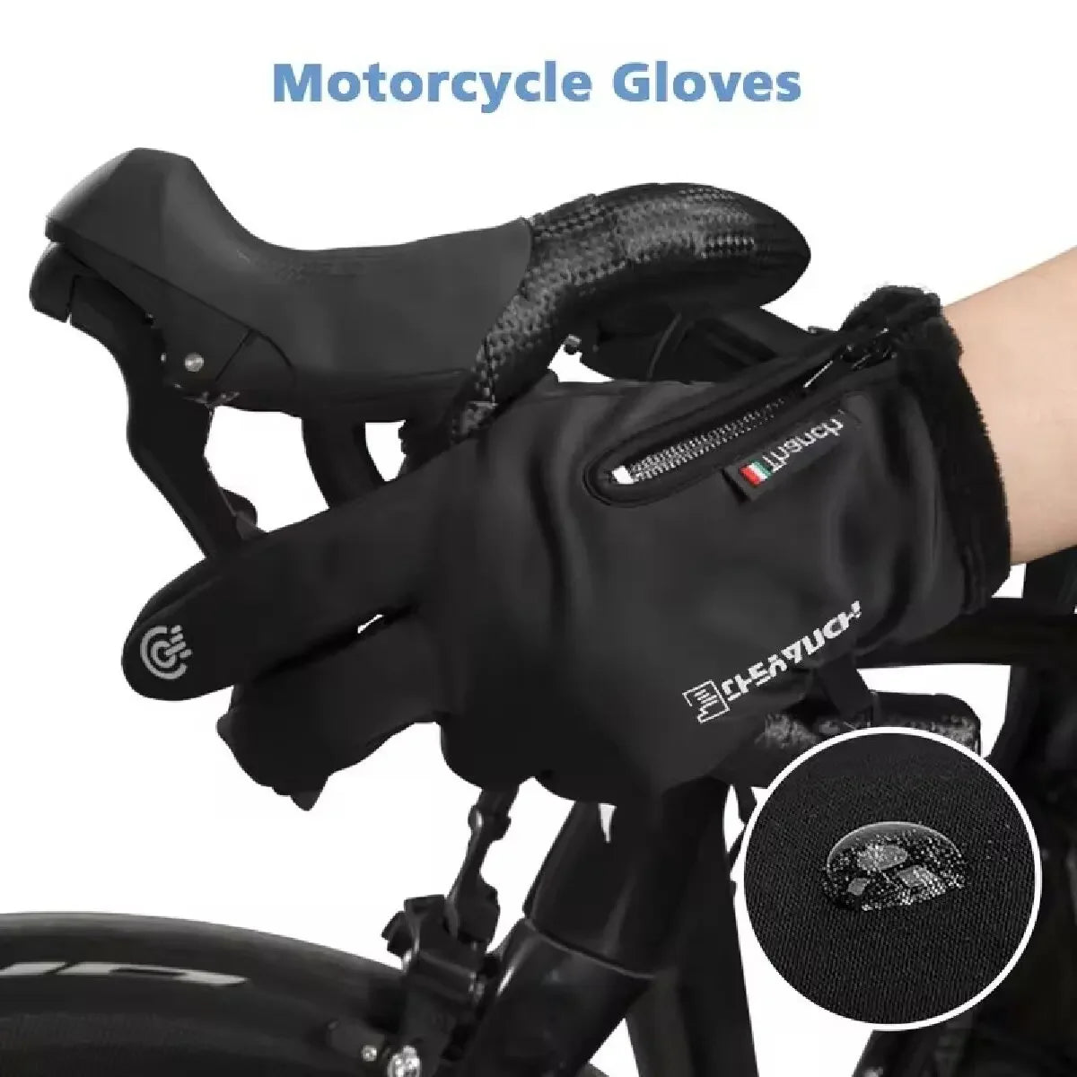 Waterproof Winter Motorcycle Gloves With Touchscreen